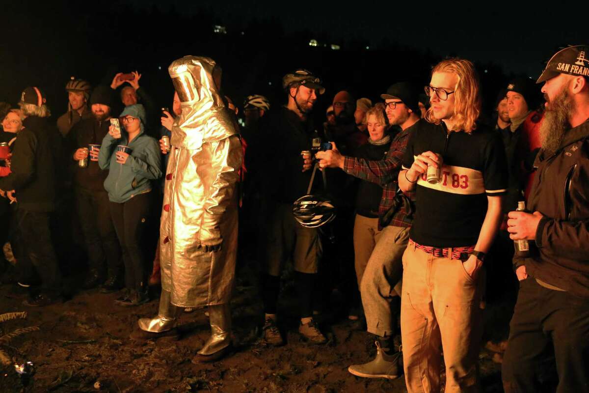 Annual Christmas tree bonfire lights up Golden Gardens