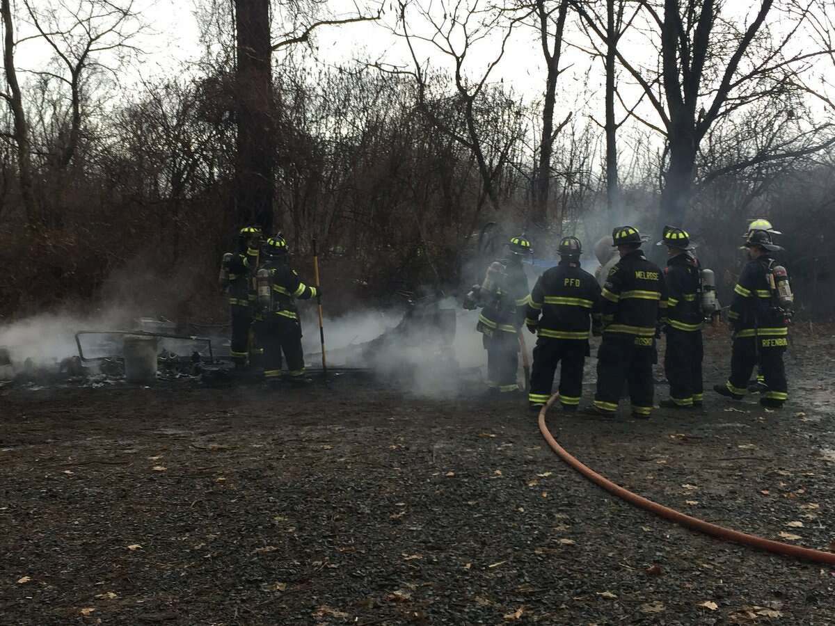 Dog dies as fire guts Melrose trailer home
