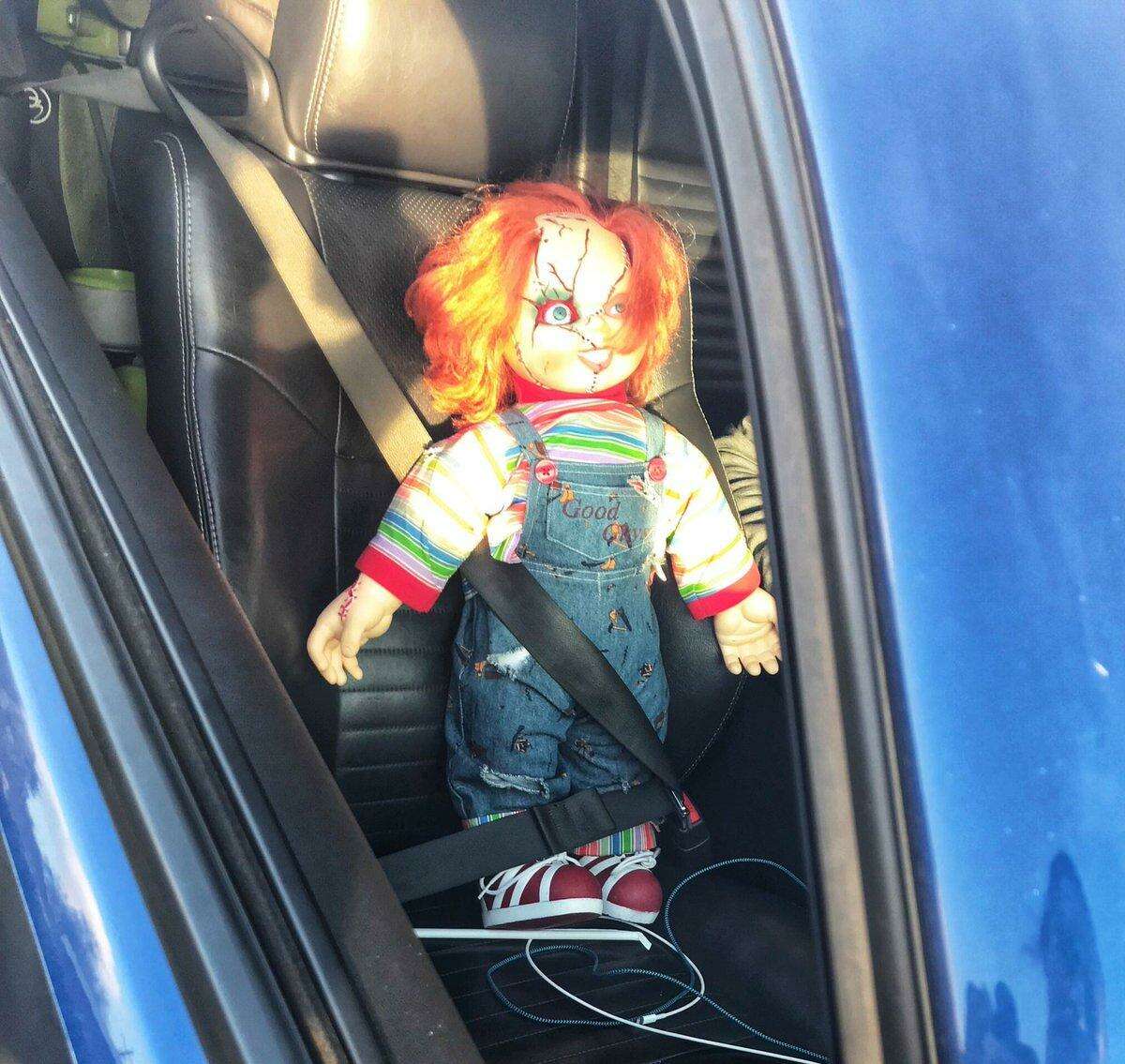A man tried to use a Chucky Doll as a second passenger to drive in the carpool lane on a highway in Concord, officials said.