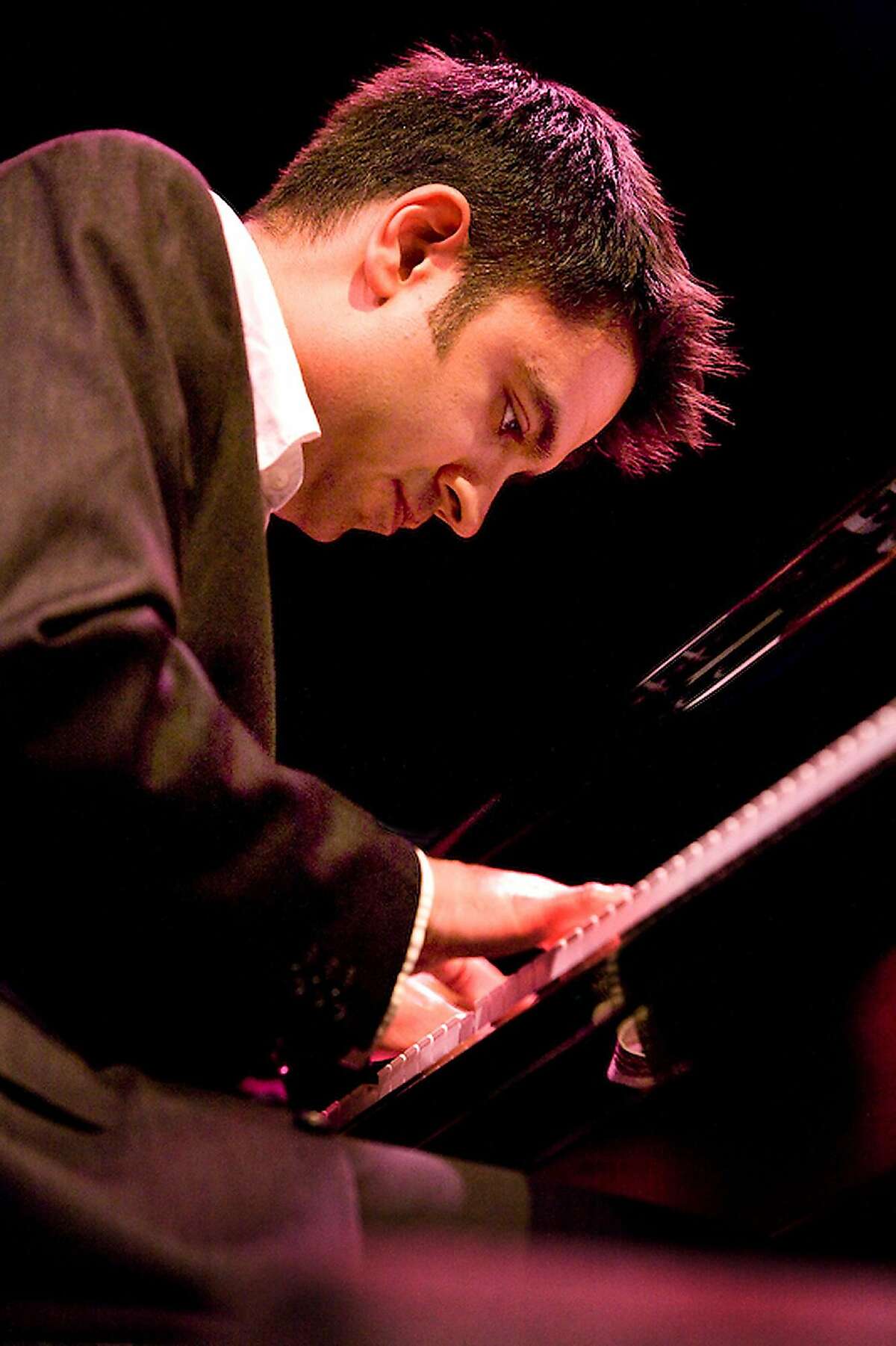 Pianist and composer Vijay Iyer, one of 24 innovators in various fields awarded a MacArthur Foundation "genius" grant last month, performs solo on a San Francisco Performances bill at the SFJAZZ Center Nov. 16. Photo by Hans Speekenbrink.