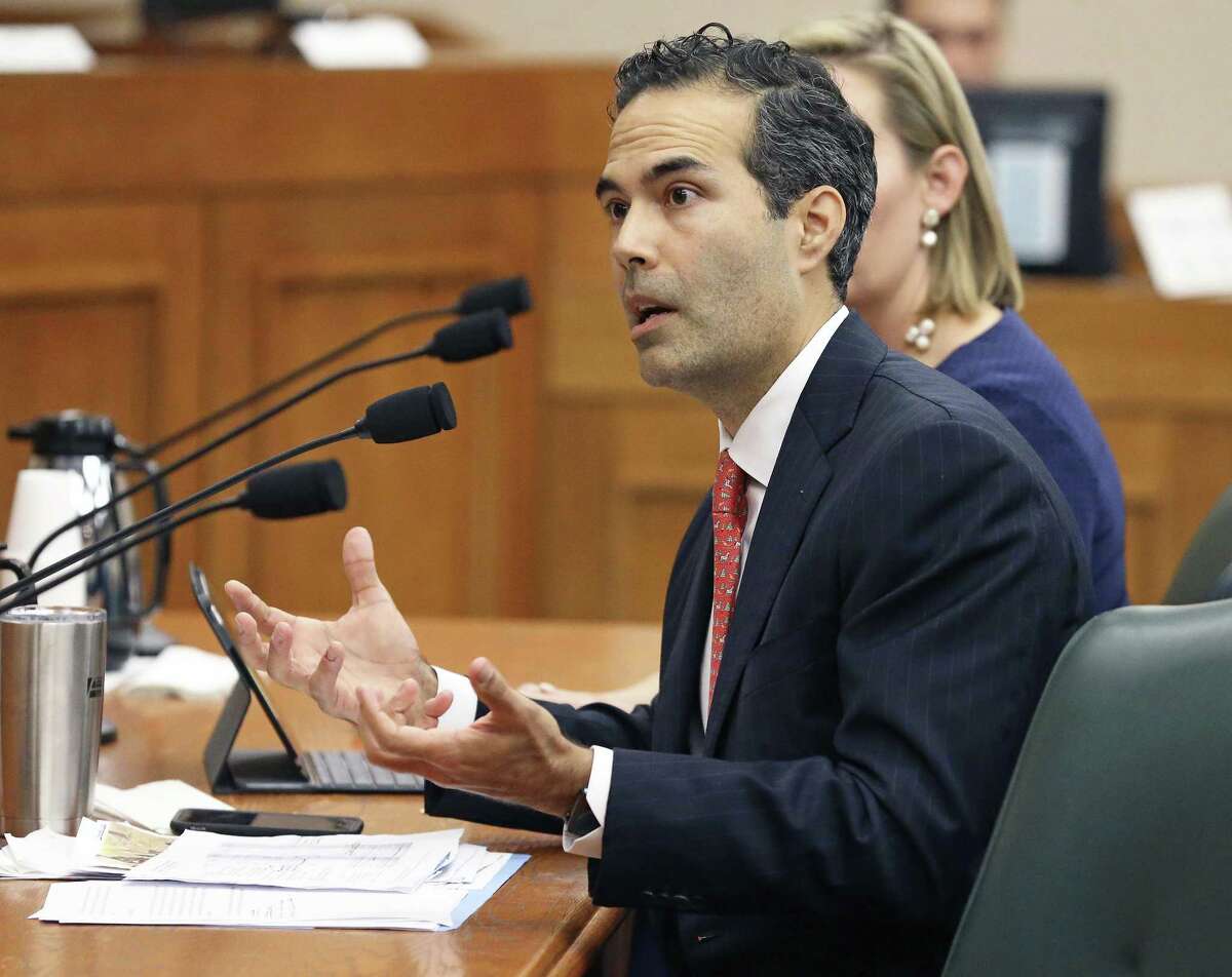 Land Commissioner George P. Bush answers questions as the Senate Finance Committee takes up state expenditures by the General Land Office for the Alamo on Dec. 5, 2017.