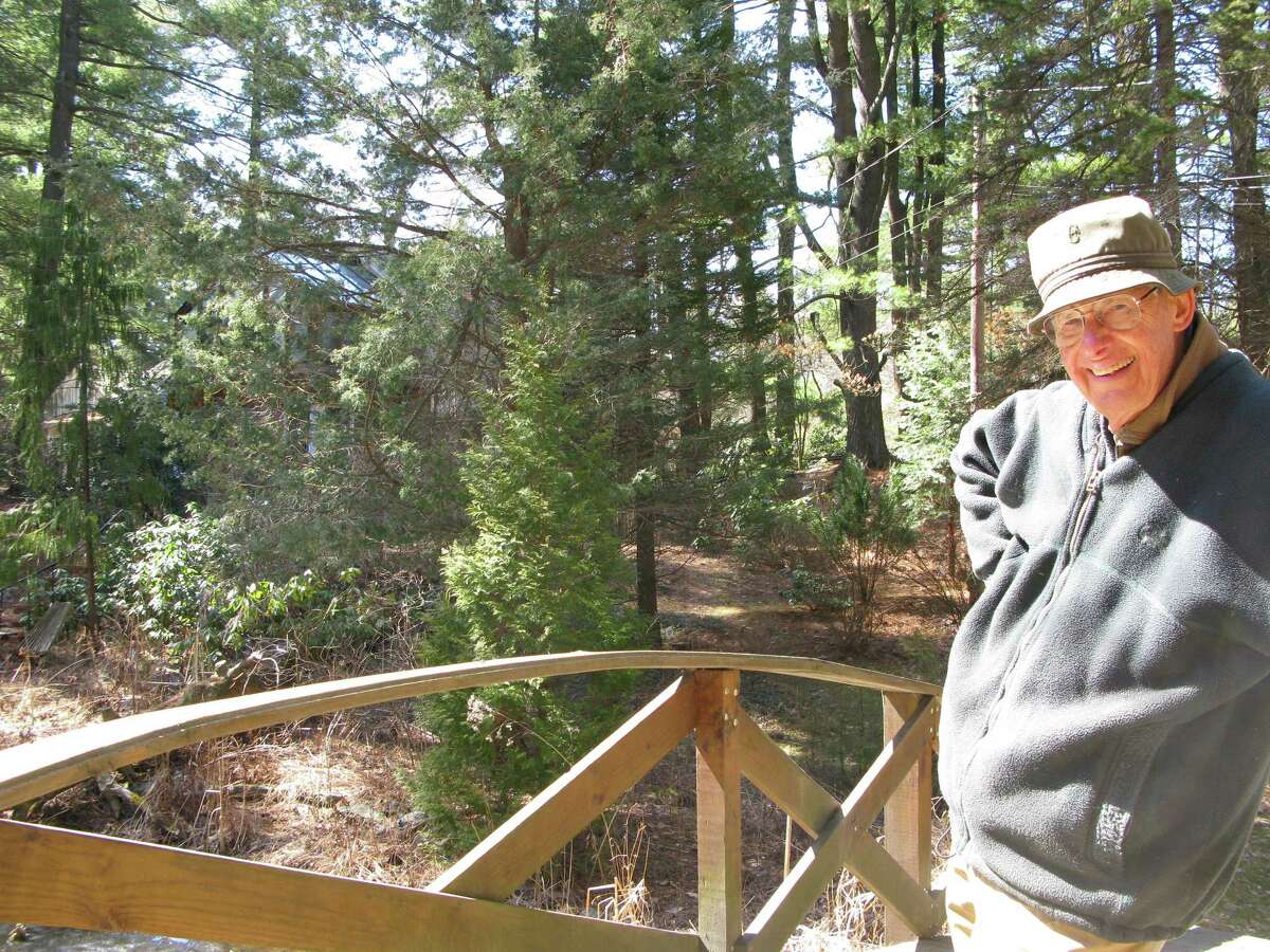 Bridges carry Pine Hollow Arboretum visitors over the mushiest, swampiest spots in the arboretum. It's a good idea to wear boots. But founder, the late Dr. John Abbuhl (pictured) was deeply dedicated to it being accessible to everyone, including those with disabilities so there is a golf cart available for those who have difficulty walking. (Submitted photo)