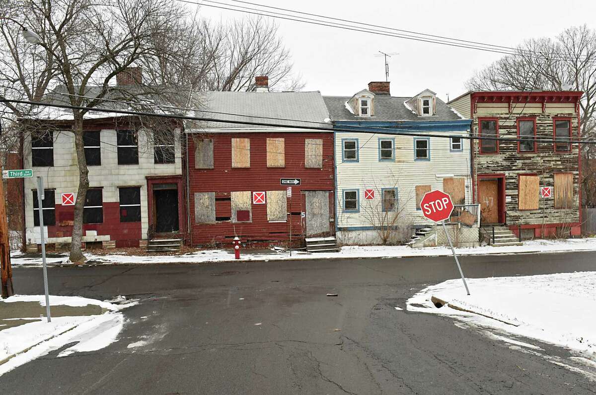 Vacant buildings are seen along Third Ave. near Stephen St. on Tuesday, Jan. 16, 2018 in Albany, N.Y. (Lori Van Buren/Times Union)