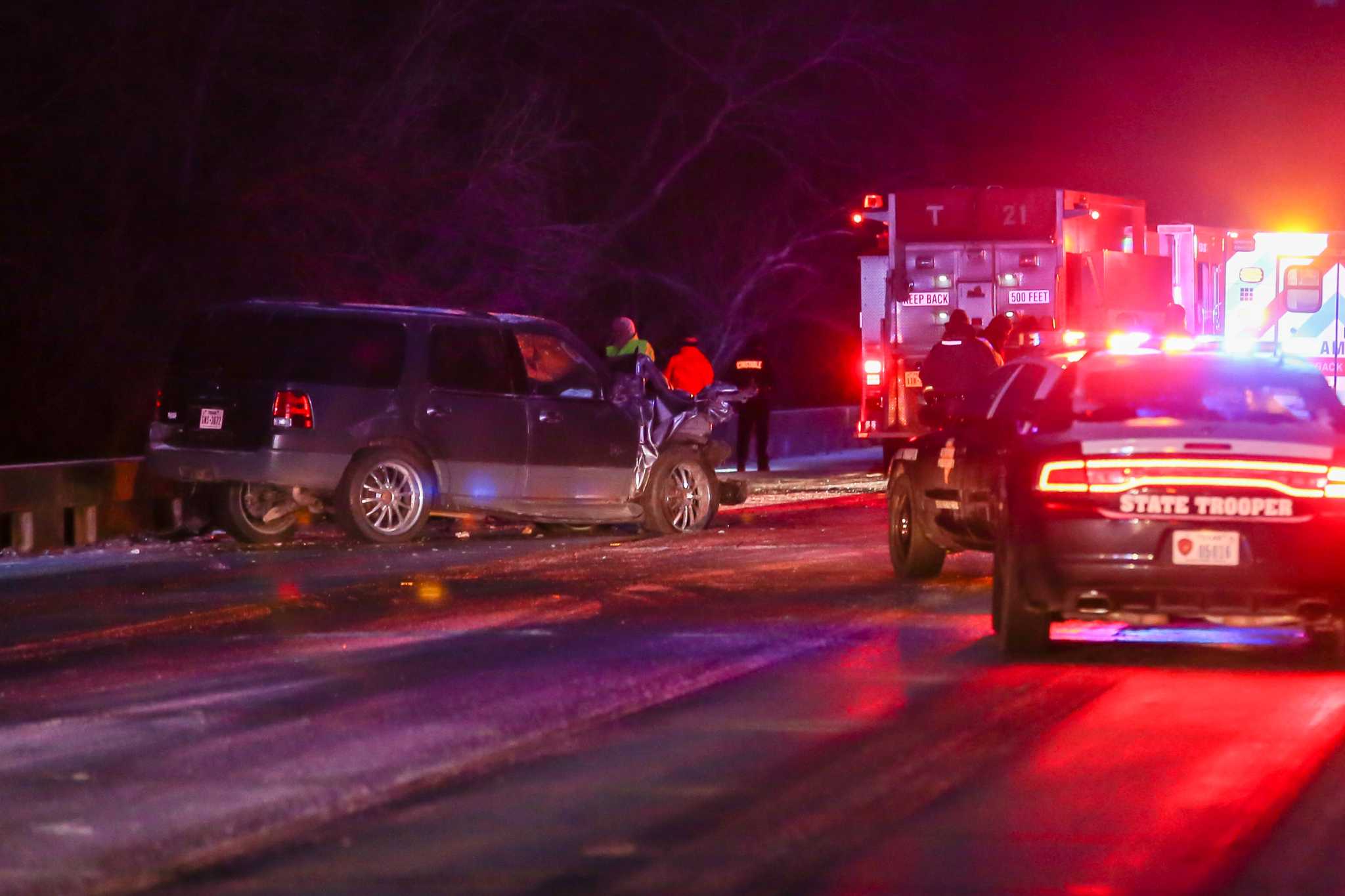 Icy roads lead to dozens of wrecks, one fatality