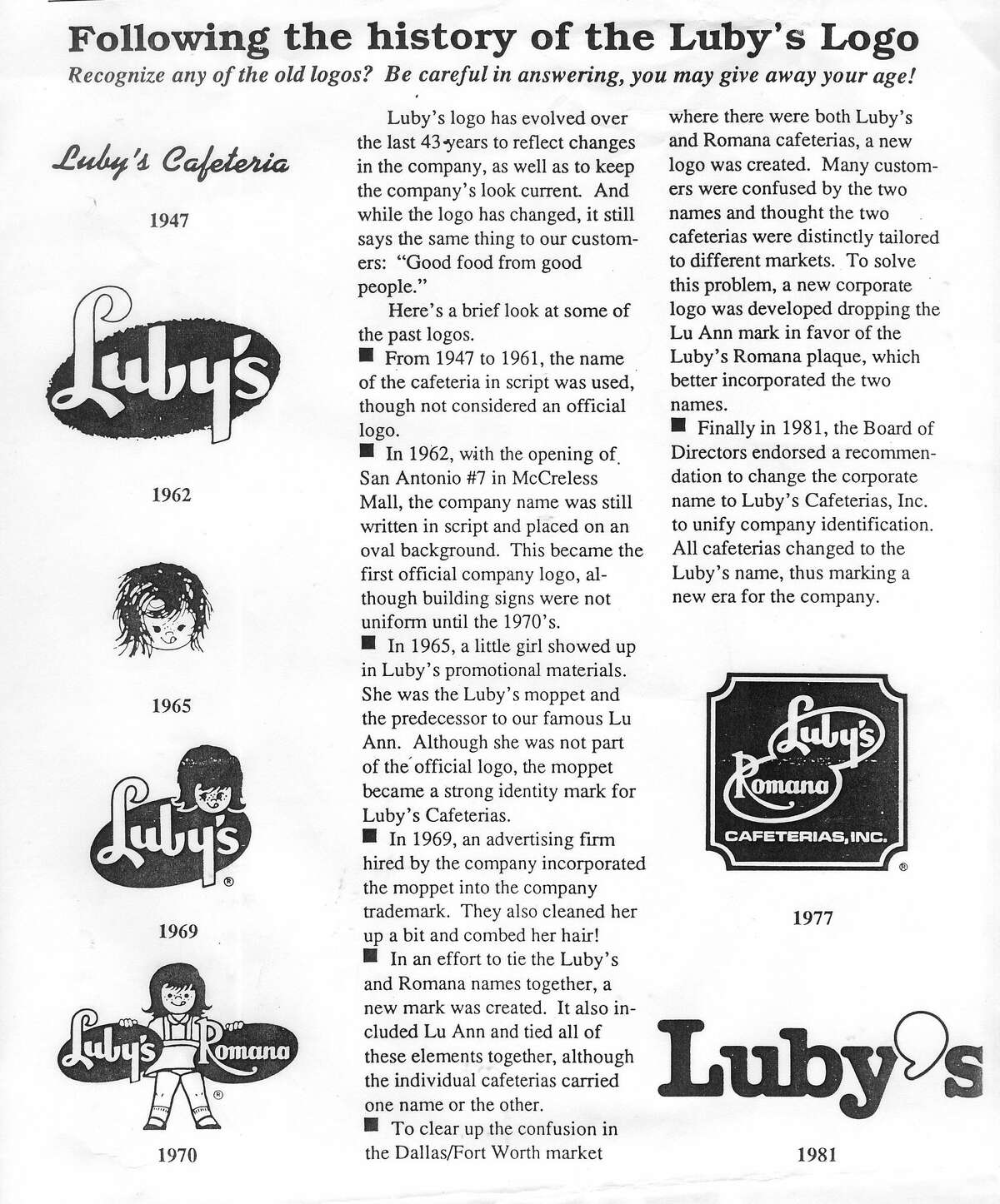 A Luby's in McAllen is the chain's longest-operating location, opened on January 11, 1962. 