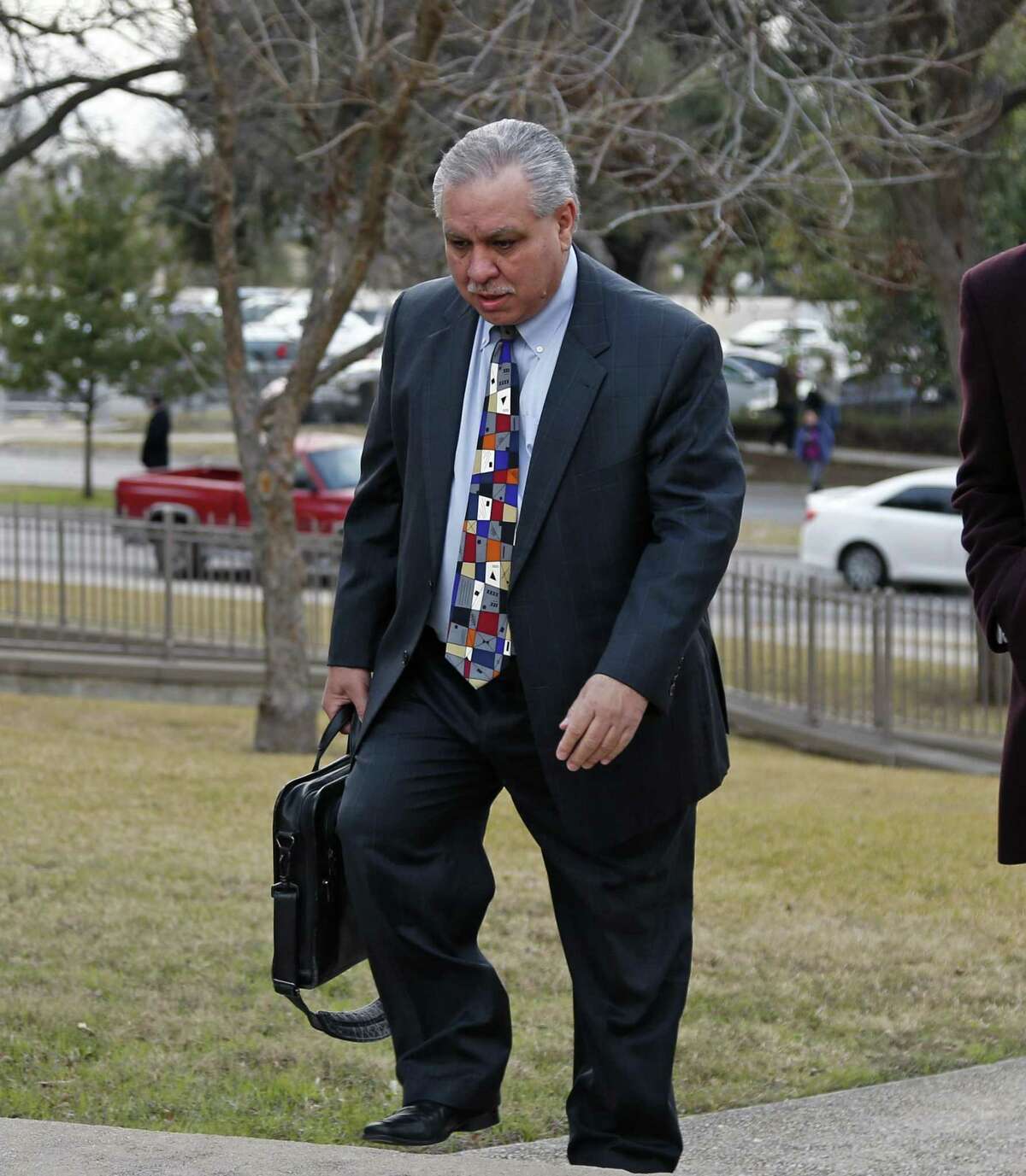 Gary Cain arrives at the John H. Wood Jr. Federal Courthouse for jury selection in his trial with co-defendant. Sen. Carlos Uresti on Thursday, January 18, 2018 in San Antonio, Texas.