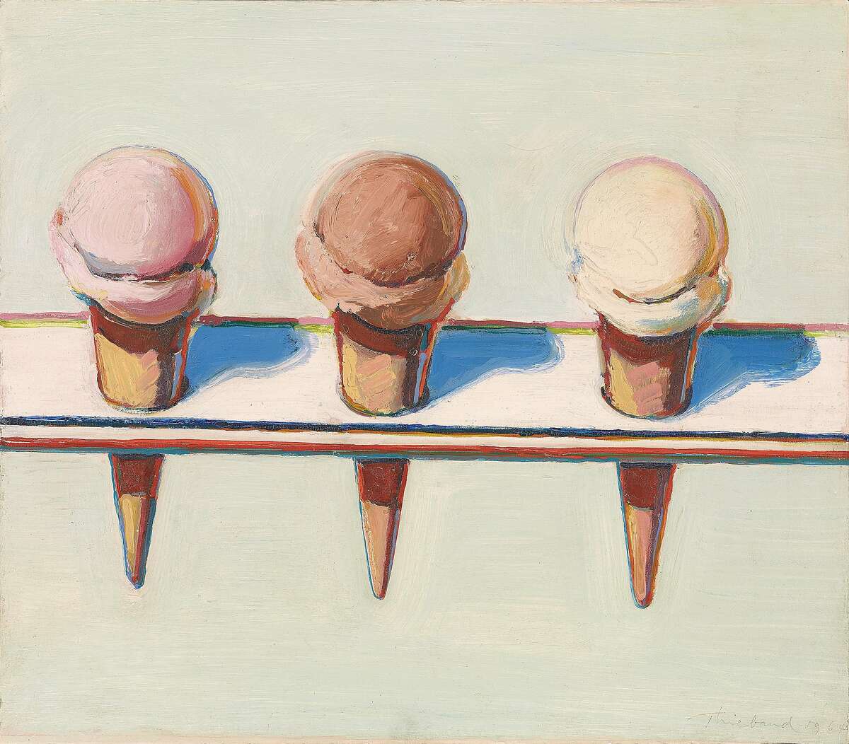 Wayne Thiebaud’s early works still confound