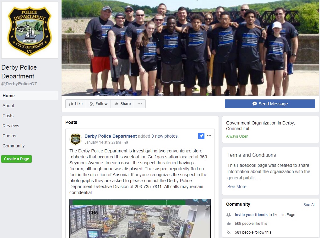 Derby Police launch Facebook page