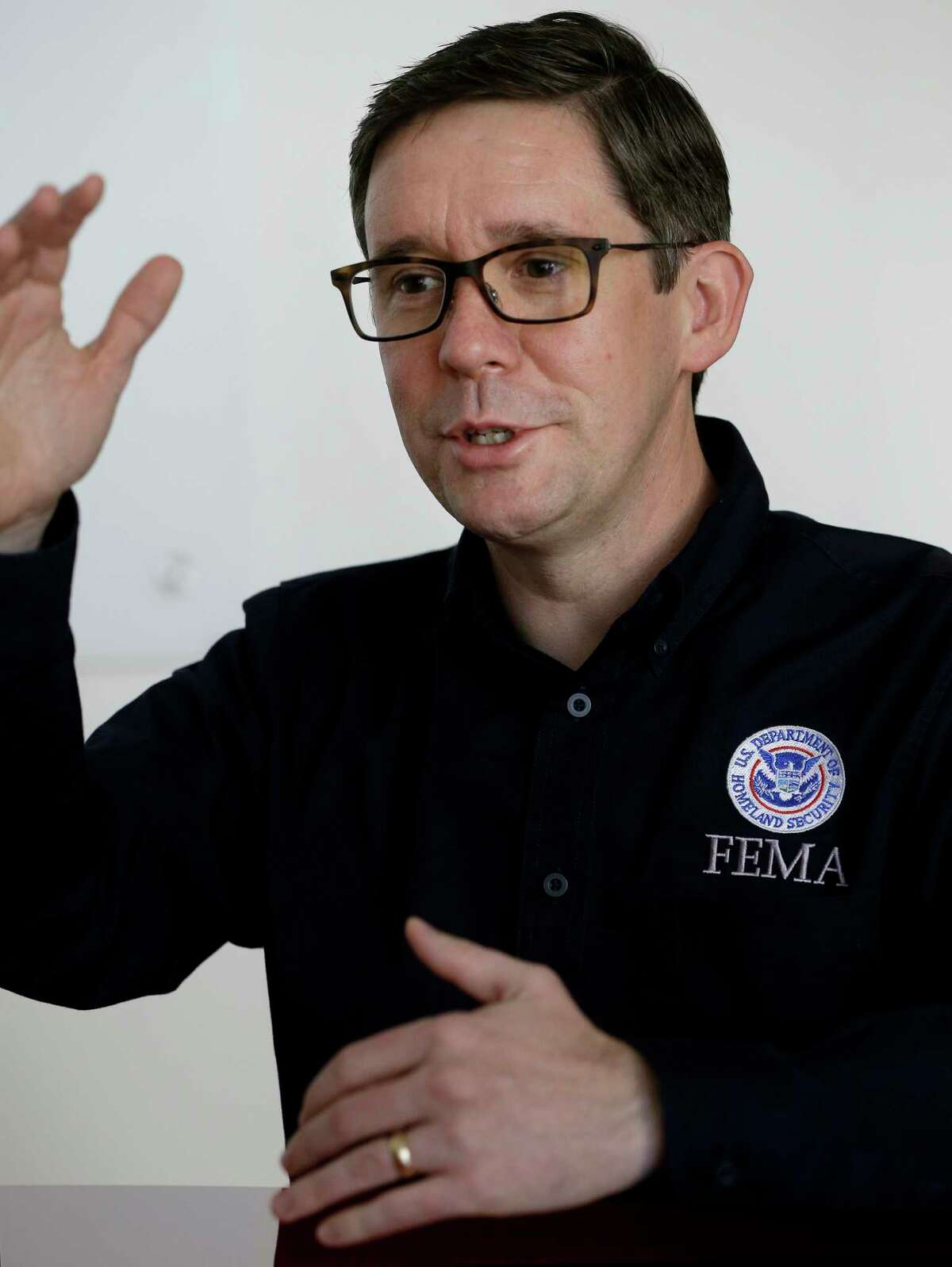 Roy E. Wright, president of FEMA flood insurance program, speaks Thursday, Sept. 7, 2017, in Houston. ( Melissa Phillip / Houston Chronicle )