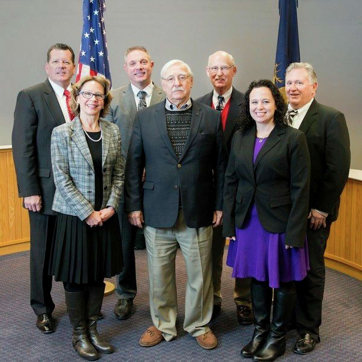 Photo provided Midland County Board of Commissioners (front row left to right): Gaye Terwillegar, R-District 4; Vice Chair James Geisler, R-District 5; and Jeanette Snyder, R-District 1; (back row left to right) Eric Dorrien, R-District 6; Chair Mark Bone, R-District 2; Steve Glaser, R-District 3; and Scott Noesen, R-District 7.