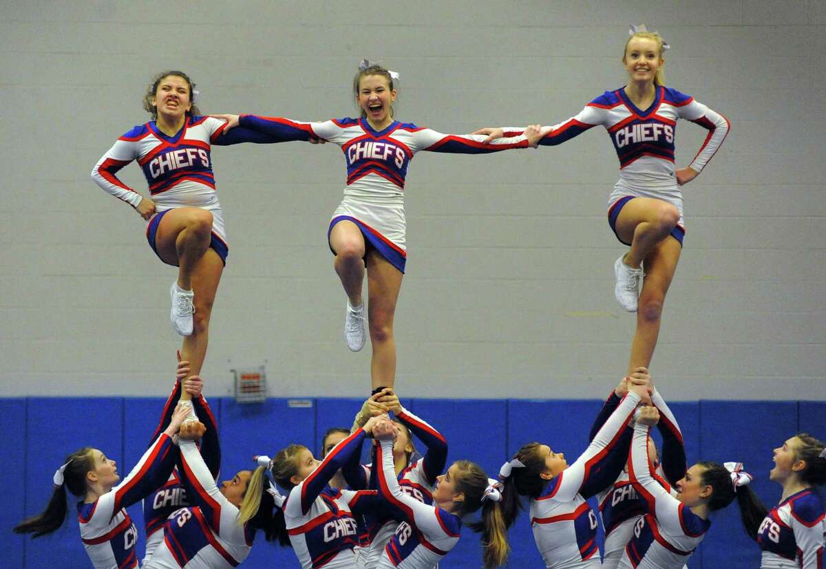 The Seymour High School Wildcat Spirit Club hosts its 10th annual "Bring It On For Nina" Seymour High School's Wildcat Open cheerleading competition held at Seymour Middle School's gym in Seymour, Conn., on Saturday Jan. 20, 2018. The event featured more than 500 cheerleaders competing; and was held in memory of the late Nina Poeta, a beloved SHS cheerleader who passed away in 2014 after a battle with cancer.