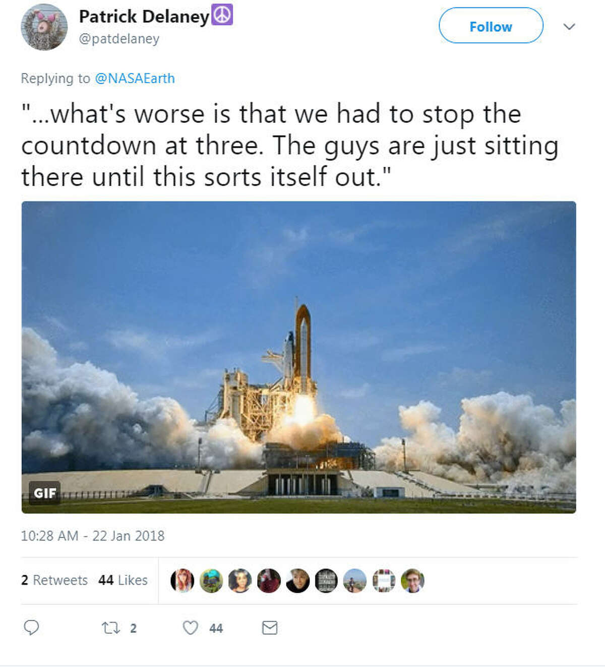 The government shutdown has taken NASA with it and the isn't happy