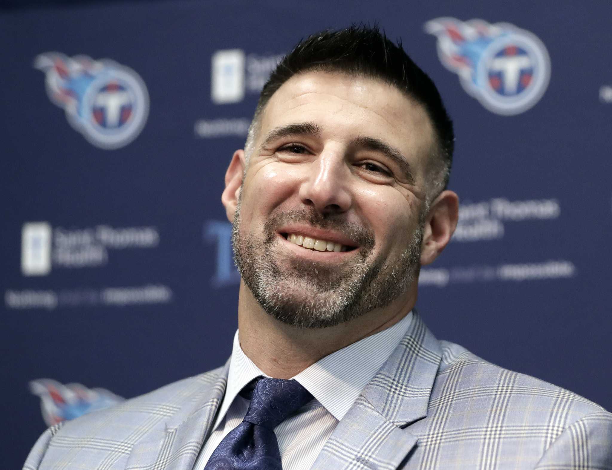 Titans introduce Mike Vrabel as head coach