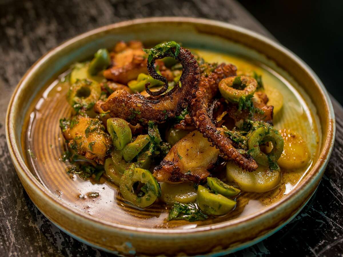 Octopus with Fingerling Potatoes at Barvale in San Francisco, Calif. is seen on January 20th, 2018.