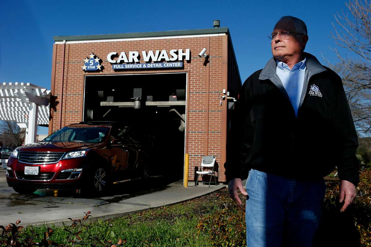 Bill Proestler, owner of the 5 Star Car Wash and Detail Center, Saturday, Jan. 20, 2018, in Fairfield, Calif.