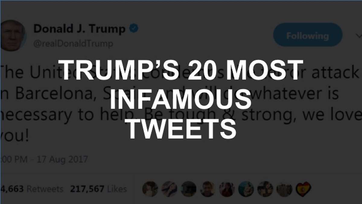 Click through the slideshow to see 20 of Trump's most popular—and infamous—tweets during his first year in office.
