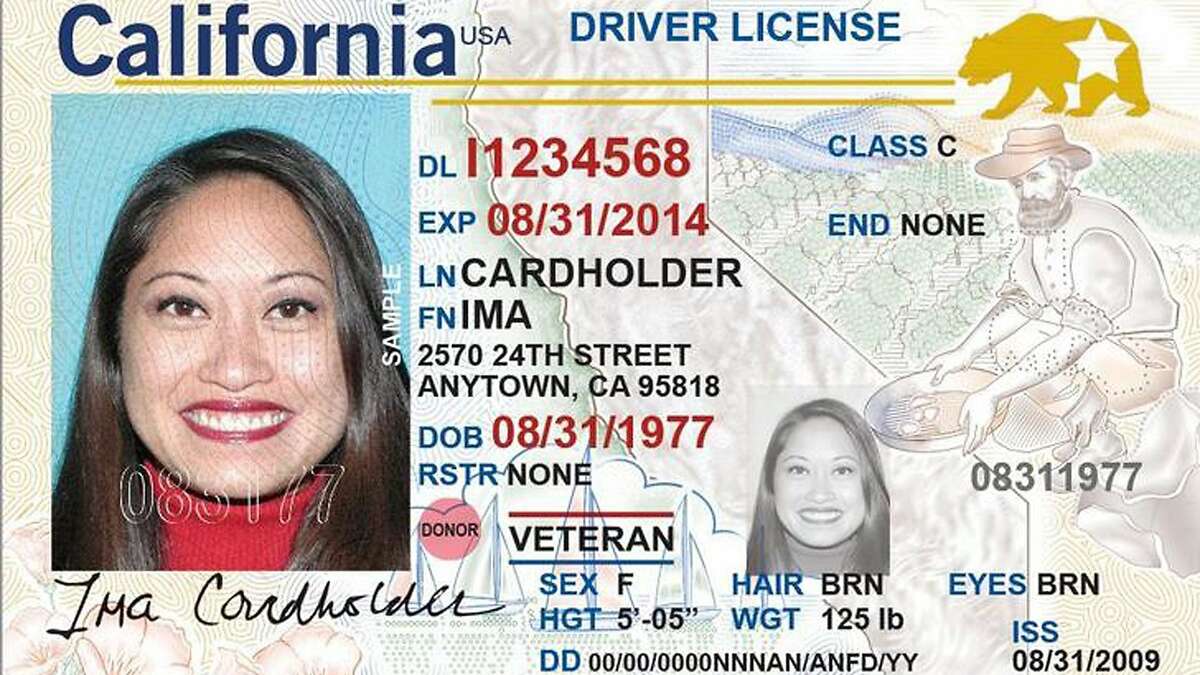 A facsimile of California's Real ID driver license.