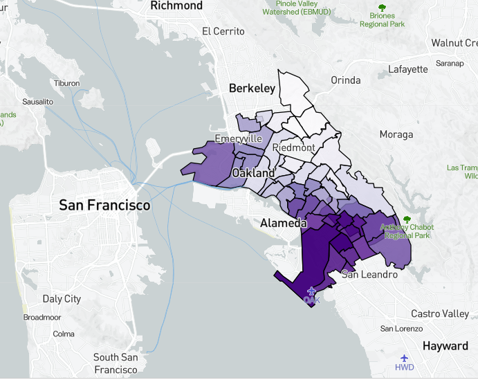 Maps show the segregation within Bay Area school districts