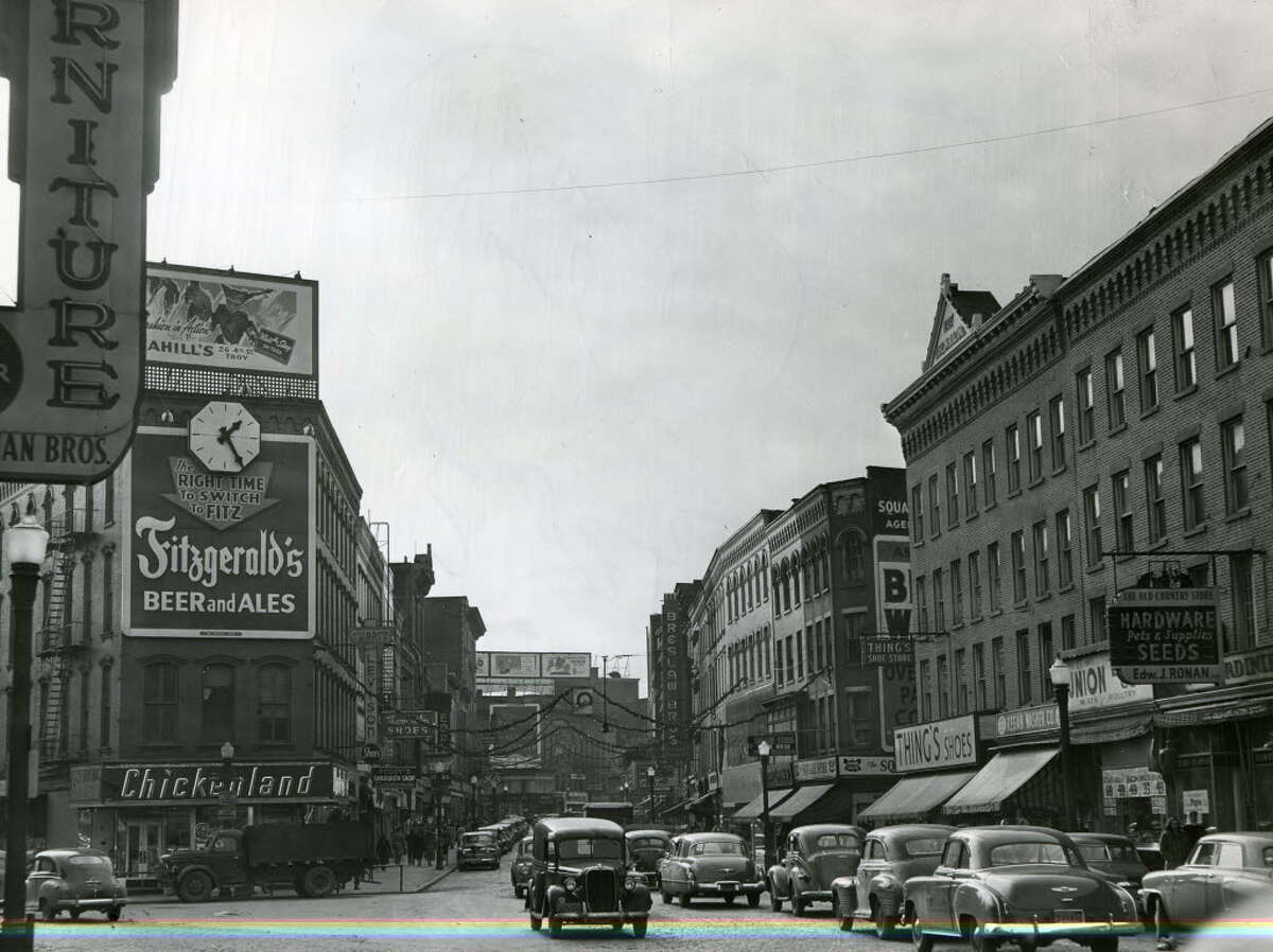 River Street in Troy in 1949 — a view of many chain stores that no longer exist. Keep clicking through the slideshow to see other historical photos of the Collar City.