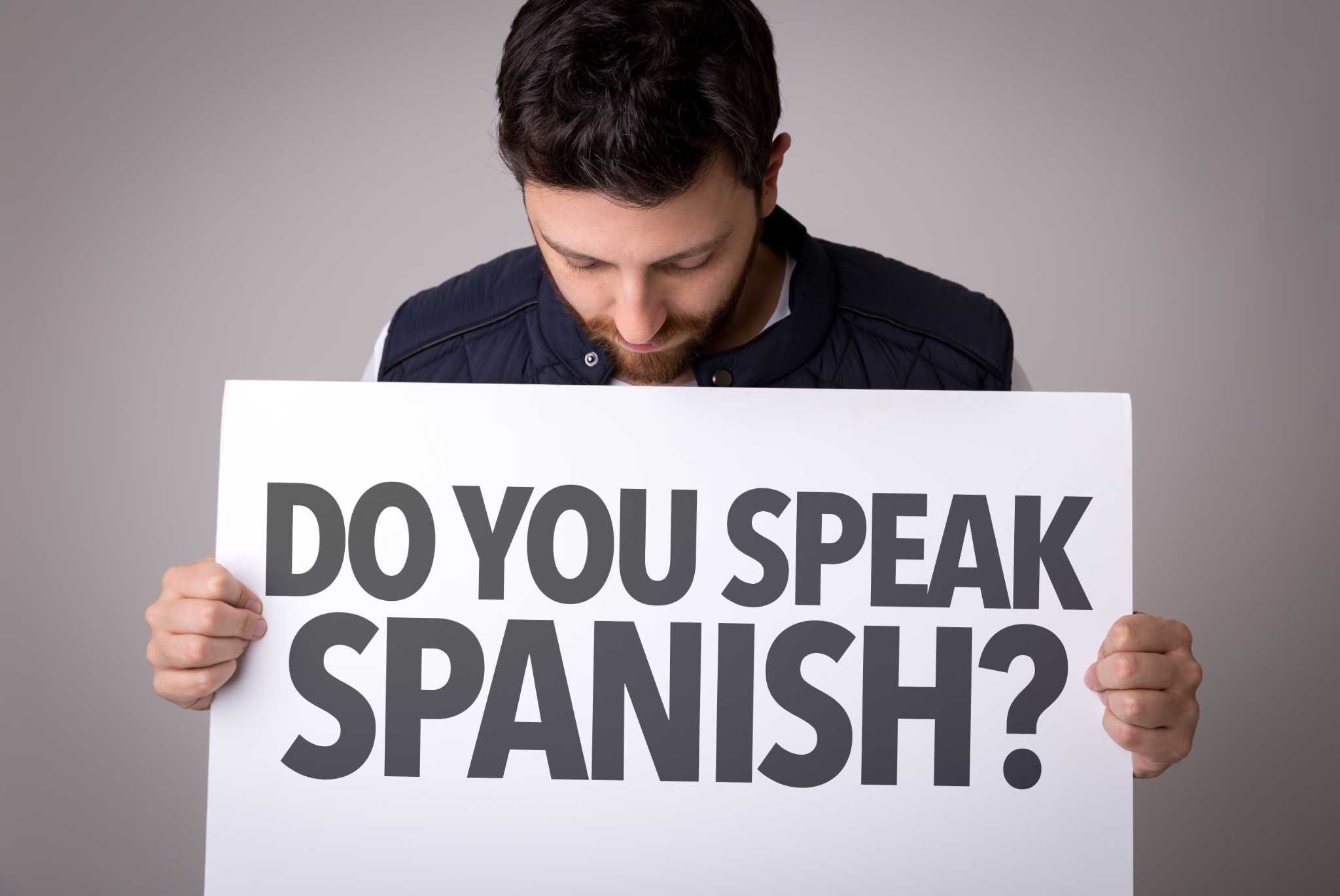 Question Hablas Espanol Do You Speak Spanish Stock Photo