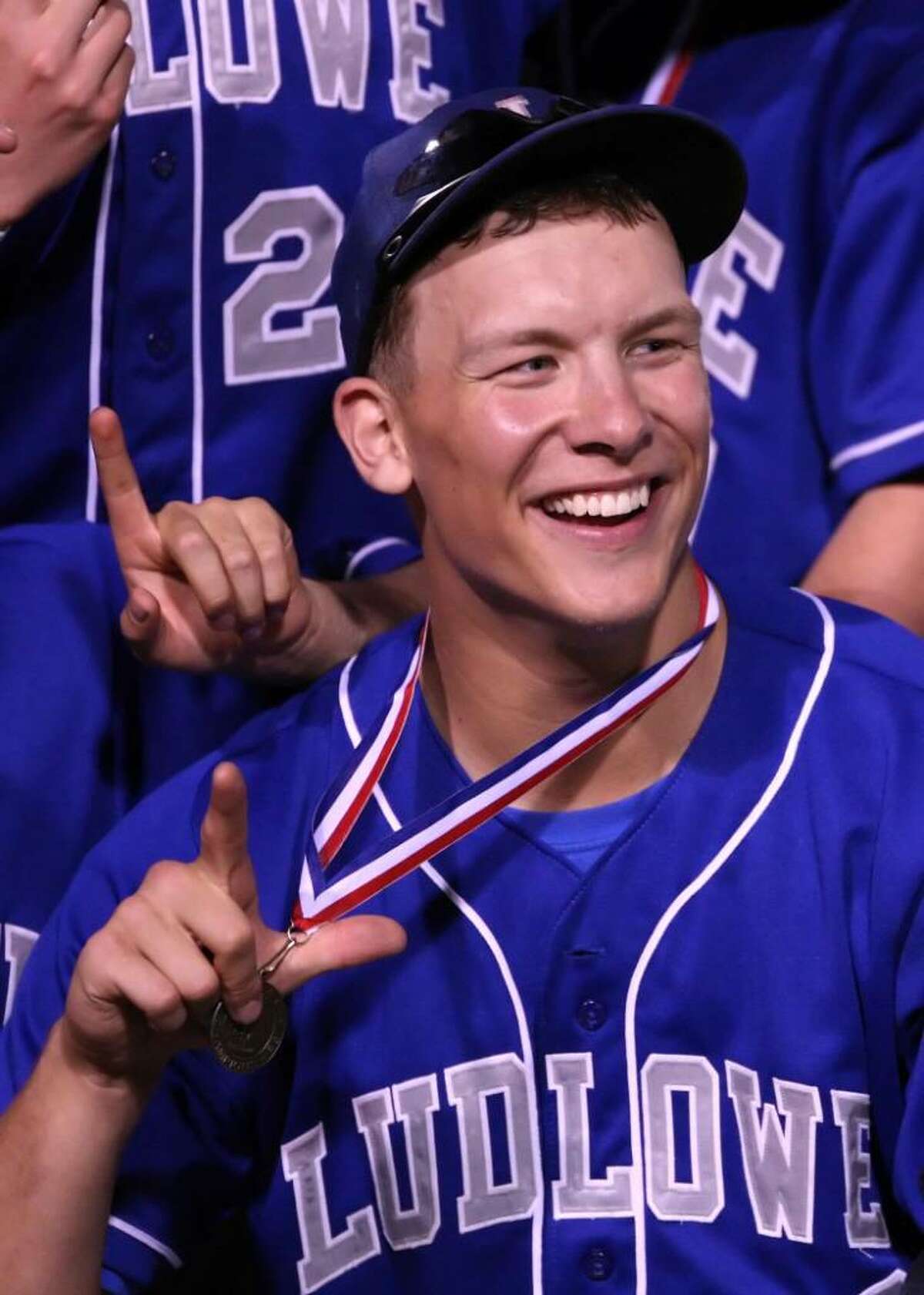 Fairfield Ludlowe's Tom Nagy celebrates winning the FCIAC championship this year. Nagy batted .388 in 2010 and drove in a school record 33 runs.