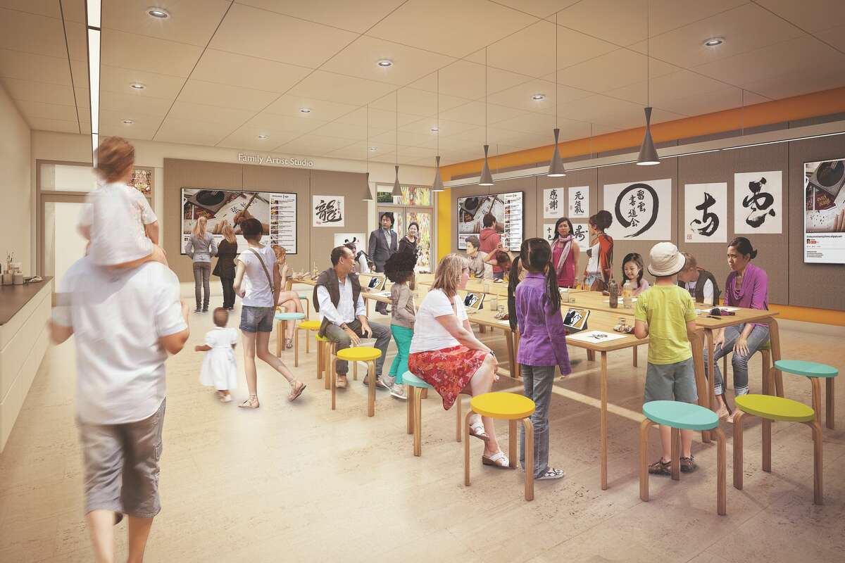 A rendering shows a new education space as part of the Seattle Asian Art Museum's renovation and expansion.