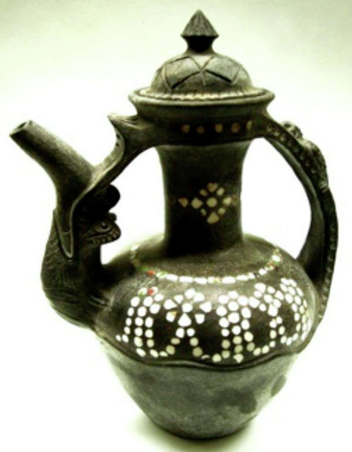 Yunnan-Tibetan Yak teapot, part of 'Chinese Folk Pottery, The Art of the Everyday,' exhibit at Marshall M. Fredericks Sculpture Museum, located on the campus of Saginaw Valley State University 