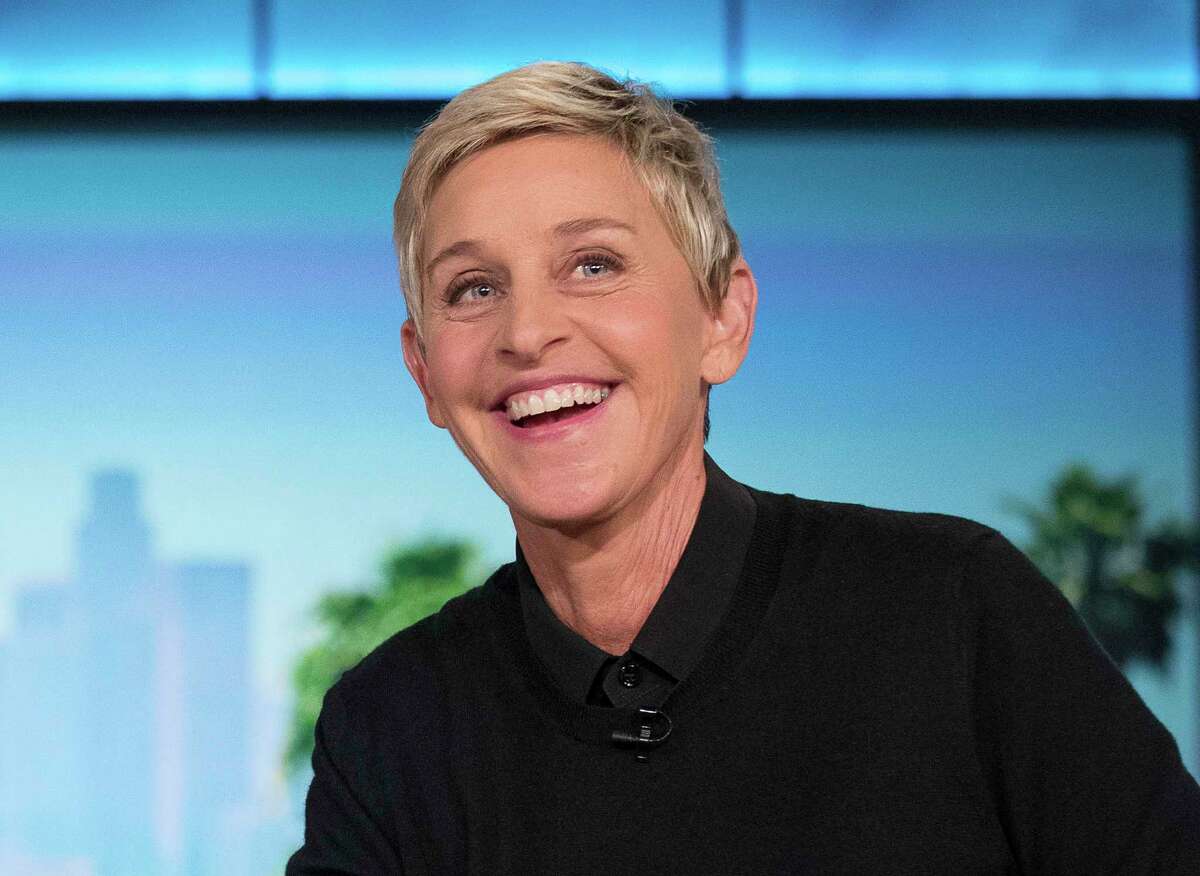 FILE - In this Oct. 13, 2016, file photo, Ellen Degeneres appears during a commercial break at a taping of "The Ellen Show" in Burbank. DeGeneres turned 60 Friday. Click ahead to see Twitter reactions.