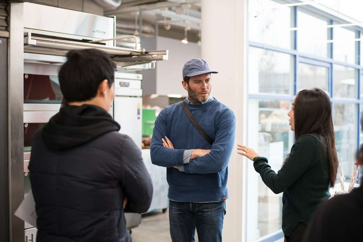 Chad Robertson on a pre-opening visit at the Seoul Tartine location.