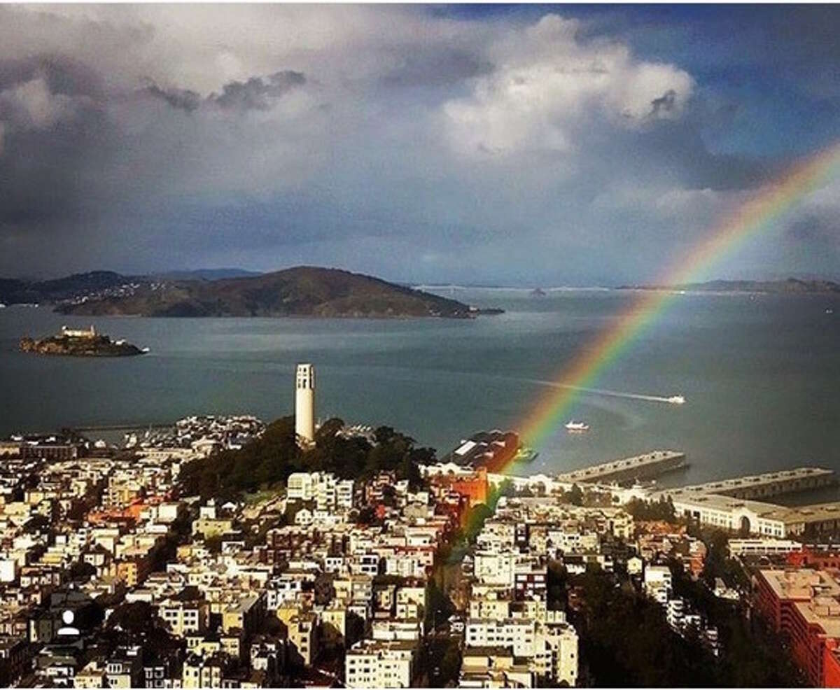 Rainbows appeared over the Bay Area on Thursday, Jan. 25, 2018.