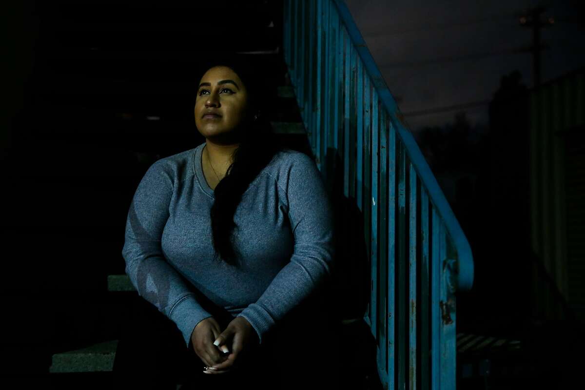 Ana Rodriguez, 26, poses for a portrait outside her work in Hayward, Calif., on Wednesday, Jan. 10, 2018.