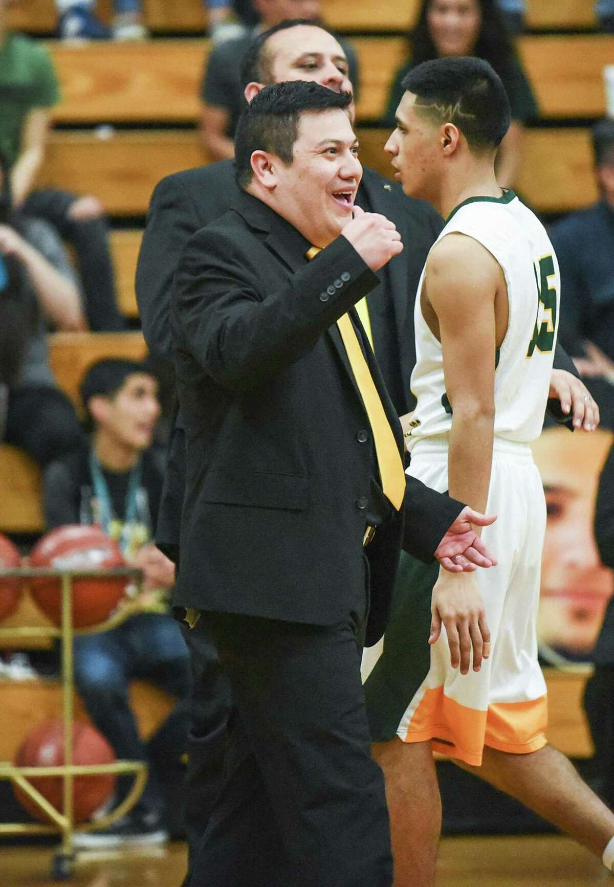 Nixon basketball coach Pete Solis has 302 career victories after hitting the 300-win milestone last weekend during the Border Olympics against Alexander.