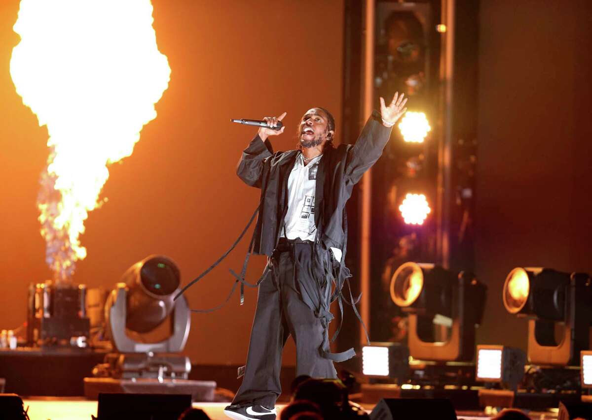 Kendrick Lamar performs at the 60th annual Grammy Awards at Madison Square Garden on Sunday, Jan. 28, 2018, in New York. (Photo by Matt Sayles/Invision/AP)