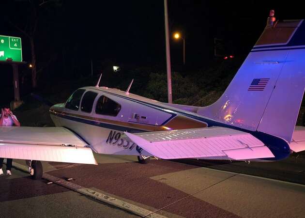 Pilot makes emergency landing on a California freeway by flying under an overpass