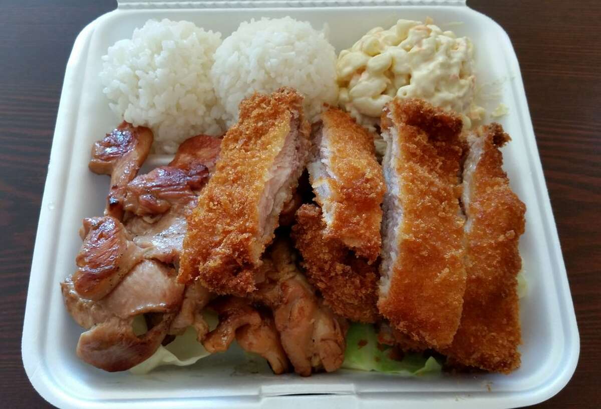 Hawi Hawaiian BBQ Express12254 FM 1960 W., Houston Yelp review by Robin A: "It's just good Hawaiian BBQ. The Chicken Katsu is on point (sauce is awesome) and the Loco Moco is great. I like to get extra gravy with it. But my favorite is the Spam Musubi. The portions are enormous"Photo: Yelp/Bubba B