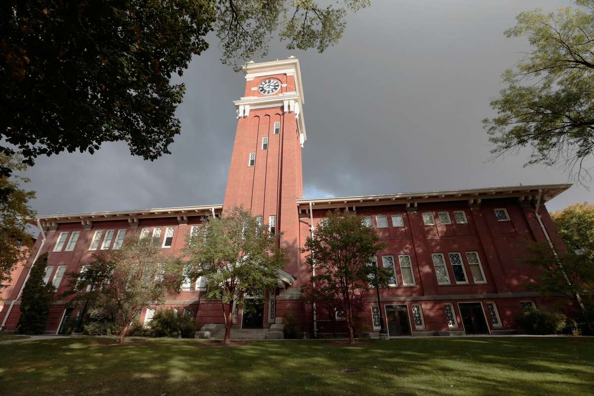 FILE - A general view of Bryan Hall on the Washington State University campus on October 12, 2013 in Pullman, Washington.