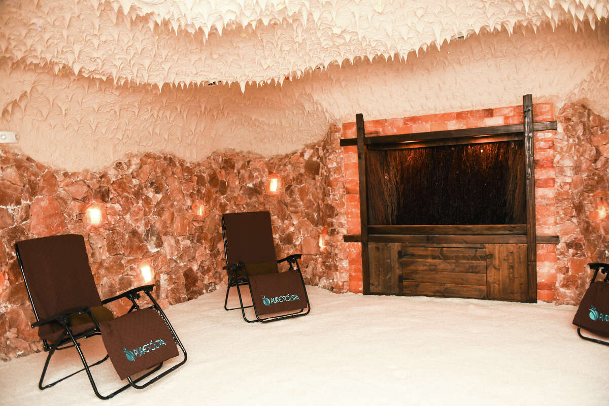 Last fall, Embassy Suites Hotel & Spa at Brooks opened the city's first salt cave, comprised of 22 tons of salt, to create an environment that helps alleviate allergy and asthma symptoms as well as stress, according to the website.