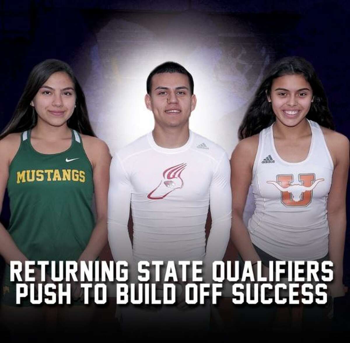 Martin’s Angel Davila, Nixon’s Veronica Garcia and United’s Sadey Rodriguez are all back for their senior season after earning a trip to the state meet last year.