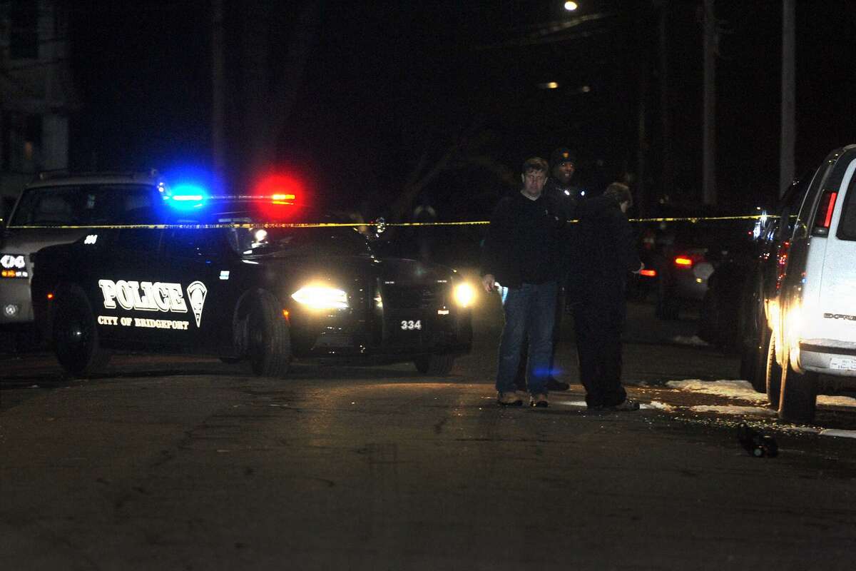 Bridgeport Police on the scene at the intersection of Palisades Ave. and Price St. after an individual was shot Tuesday evening in Bridgeport, Conn., Jan. 30, 2018.