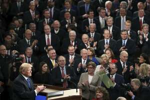 President Trump delivers his first State of the Union address in the chamber of the U.S. House of Representatives.