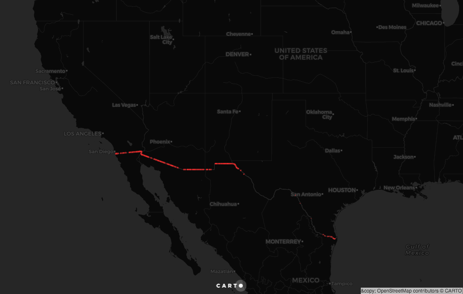 Map All The Existing Portions Of Usmexico Border Fence 