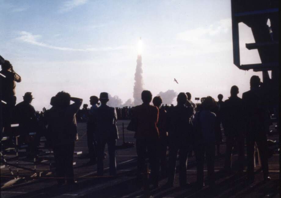 STS-1 at complex 39's Pad A, 1st launch of a shuttle (begininig of the Space Transportation Systems) and first launch of Columbia, April 12th 1981. Photo: Photo 12/UIG Via Getty Images