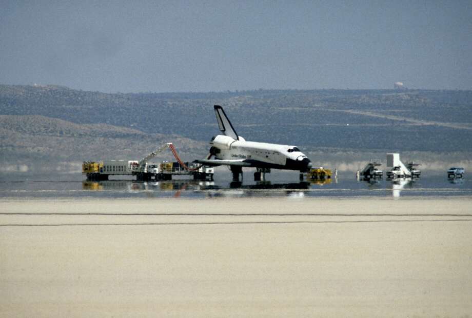 The Space Shuttle Columbia circa 1981. (Photo by Bret Lundberg/IMAGES/Getty Images) Photo: Images Press/Getty Images