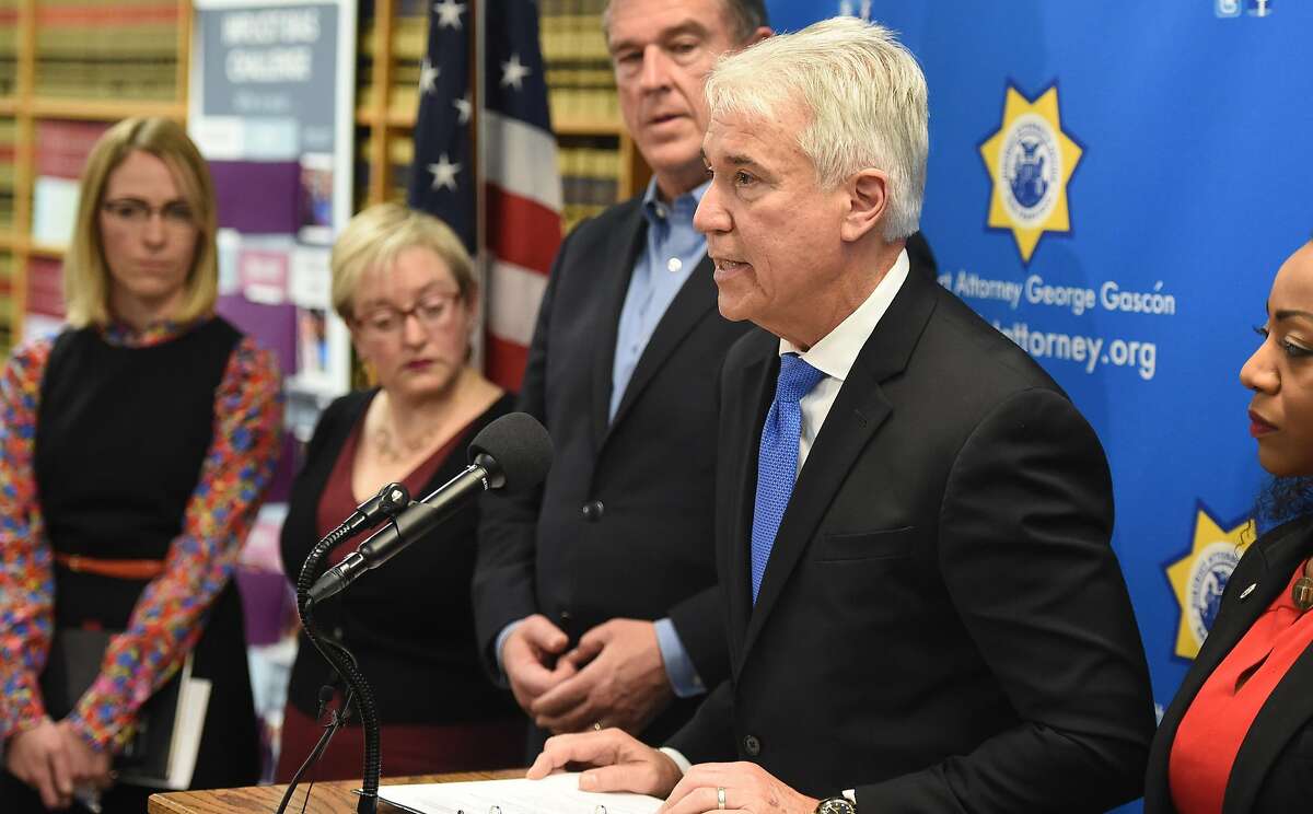 San Francisco District Attorney George Gasc�n answers questions during a press conference detailing a new policy which vacates 3000 marijuana-related misdemeanor convictions and 8,000 marijuana-related felony convictions in San Francisco on January 31, 2018.
