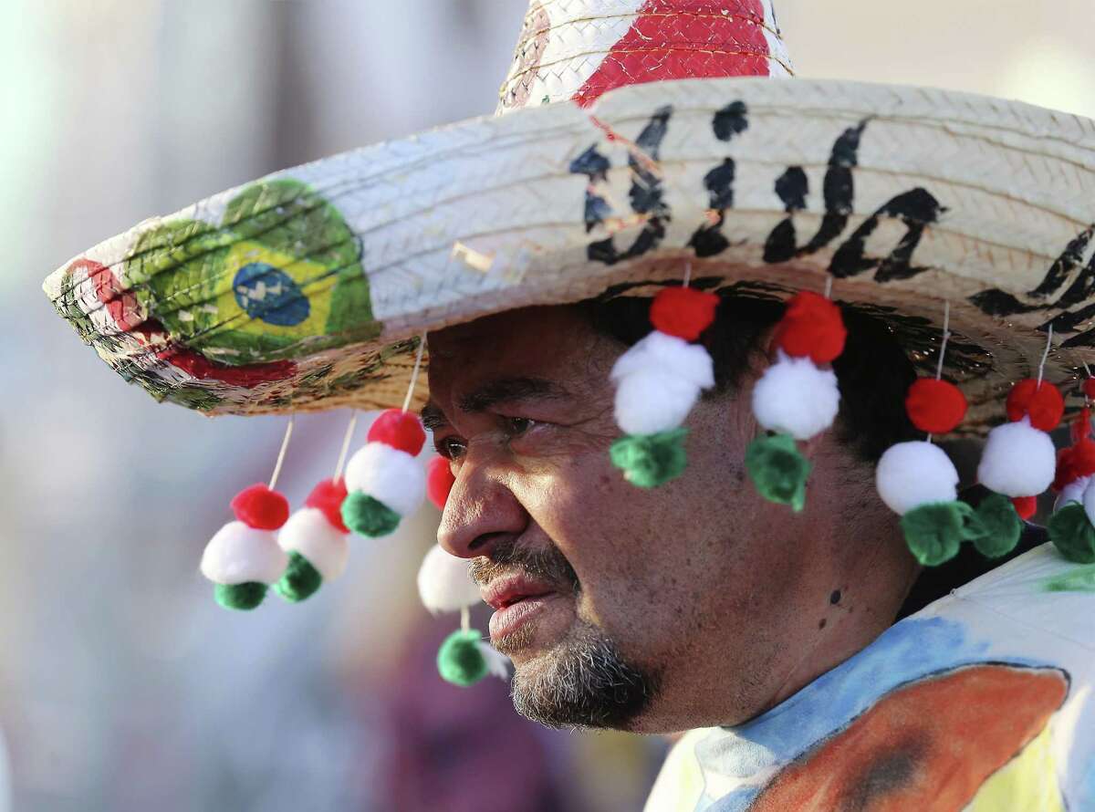 Ismael Medina poses for a picture as he attends the fan festival prior to the Mexico-Bosnia and Herzegovina international friendly soccer match at the Alamodome on Wednesday, Jan. 31, 2018. (Kin Man Hui/San Antonio Express-News)