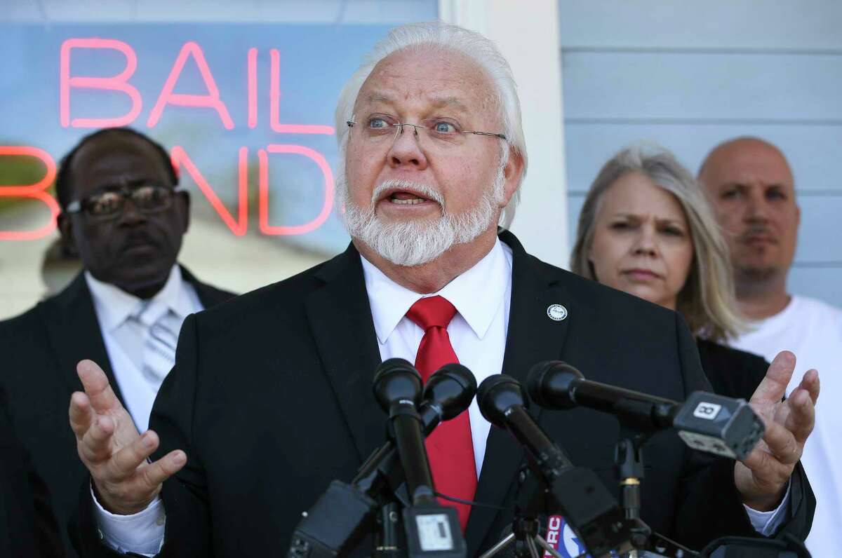 Houston City Council Member Michael Kubosh, who also owns a bail bonds business, answers questions about the murder-for-hire case that he tipped off to the Houston Police Department with his family and church pastor at his office Wednesday, April 5, 2017, in Houston. ( Yi-Chin Lee / Houston Chronicle )