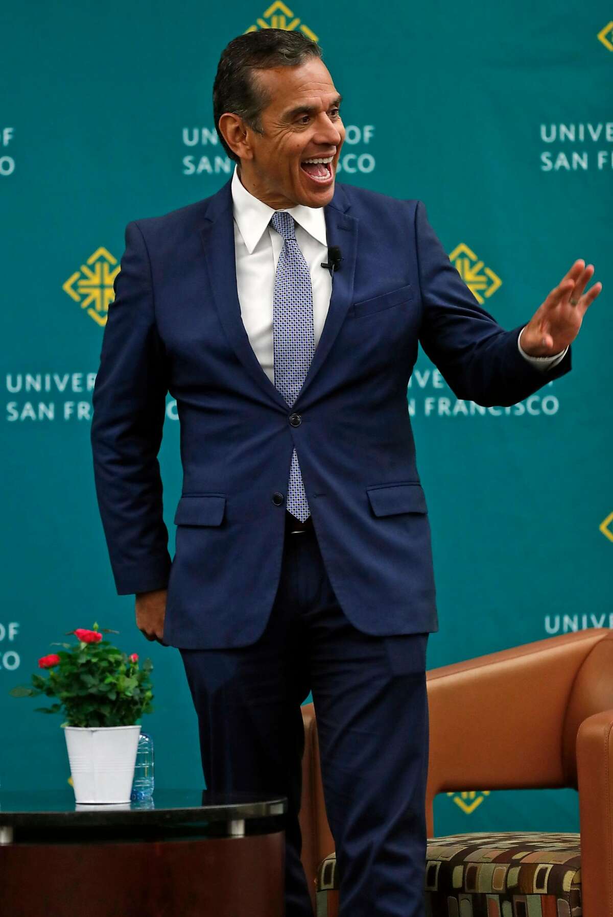 California Gubernatorial candidate Antonio Villaraigosa is interviewed at University of San Francisco in San Francisco, Calif., on Thursday, February 1, 2018.