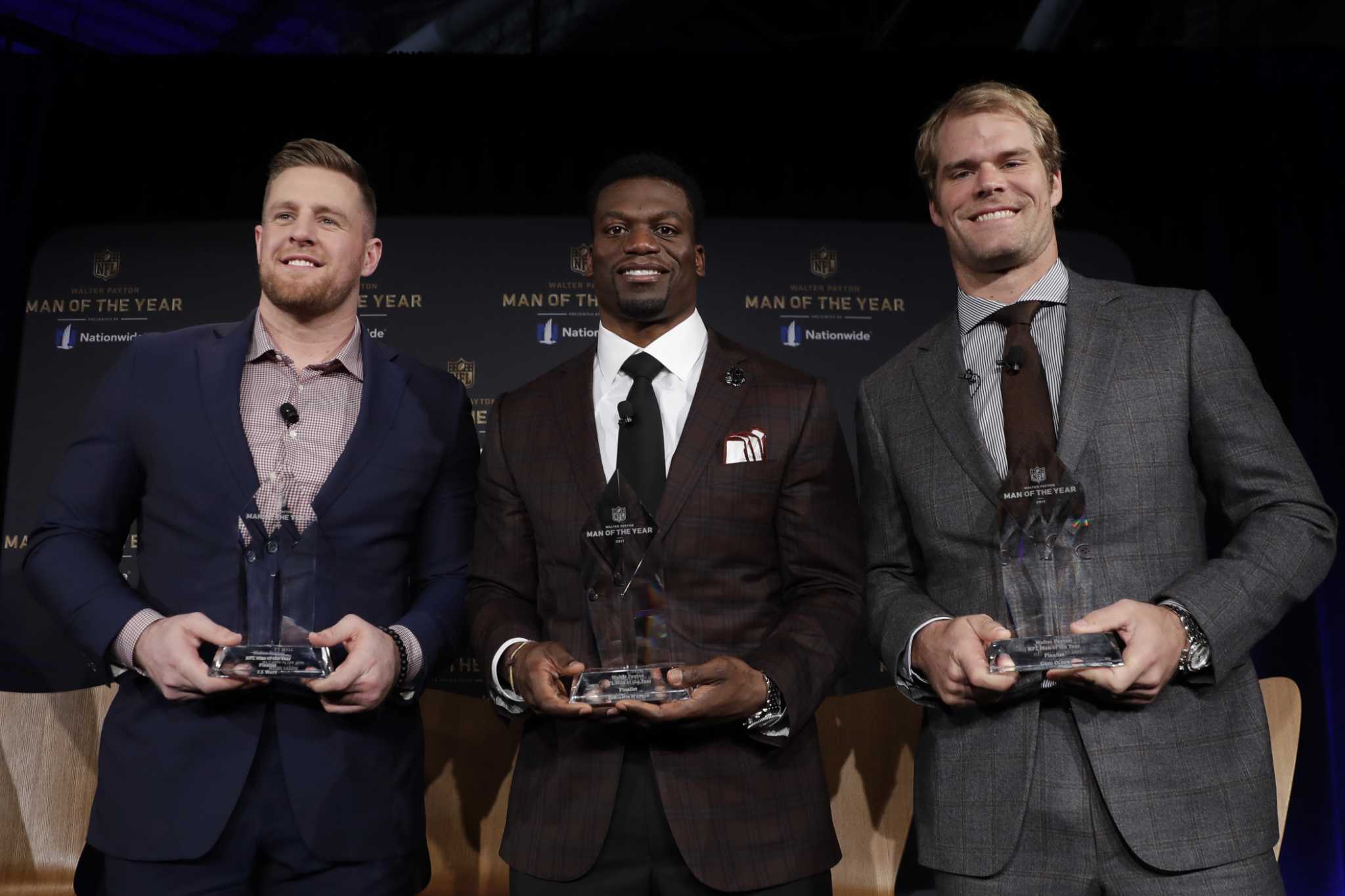 J.J. Watt Nominated for Walter Peyton NFL Man of the Year Award