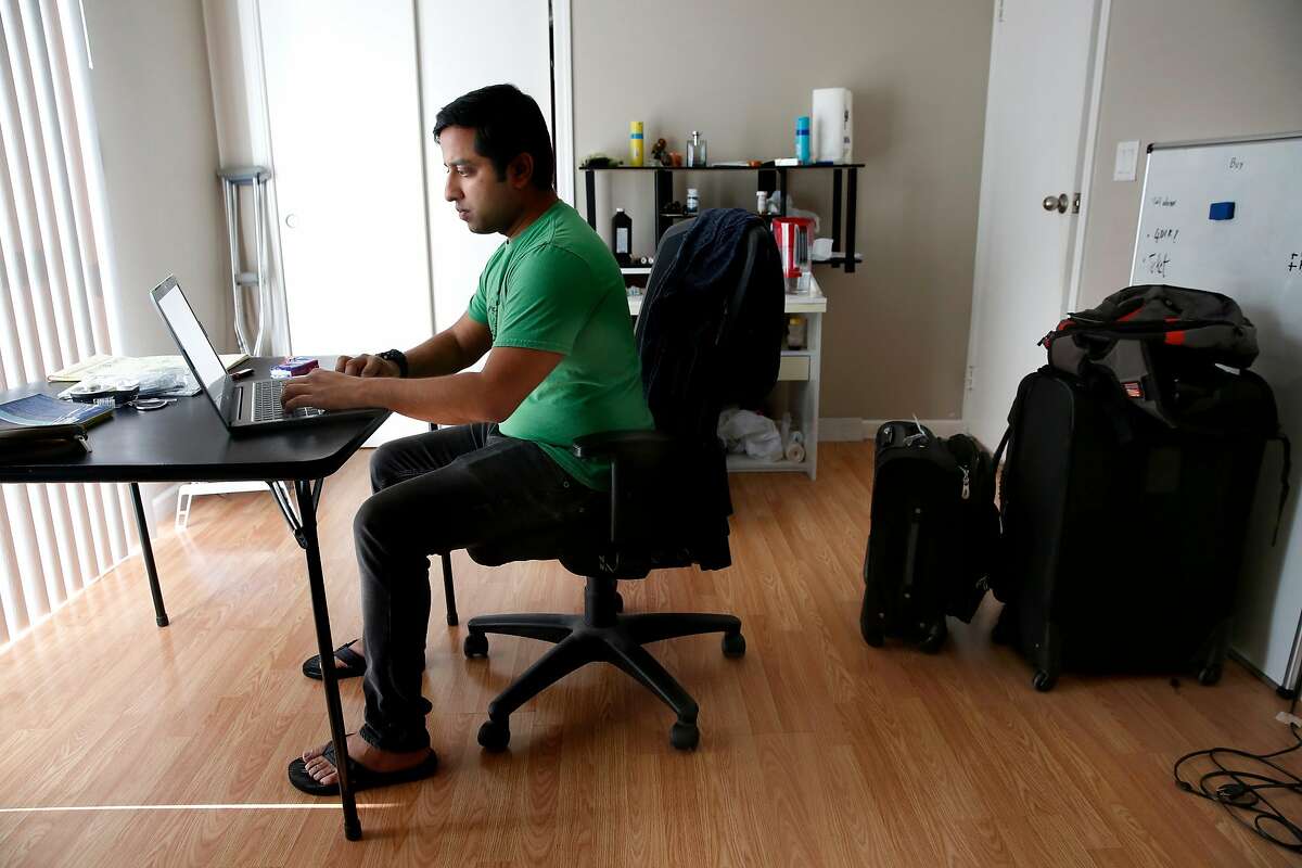 Lemuel D'Souza is moving out of his shared home in Santa Clara, Calif., as seen on Wednesday Jan. 31, 2018. D'Souza, an H-1B holder from India, is picking up and leaving the country and returning to India rather than wait years for a green card that would allow him to start his own business here.