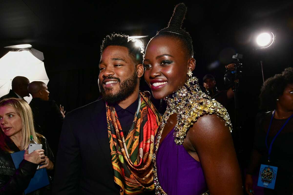 HOLLYWOOD, CA - JANUARY 29: Ryan Coogler and Lupita Nyong'o attend the premiere Of Disney and Marvel's "Black Panther" at Dolby Theatre on January 29, 2018 in Hollywood, California. (Photo by Emma McIntyre/Getty Images)